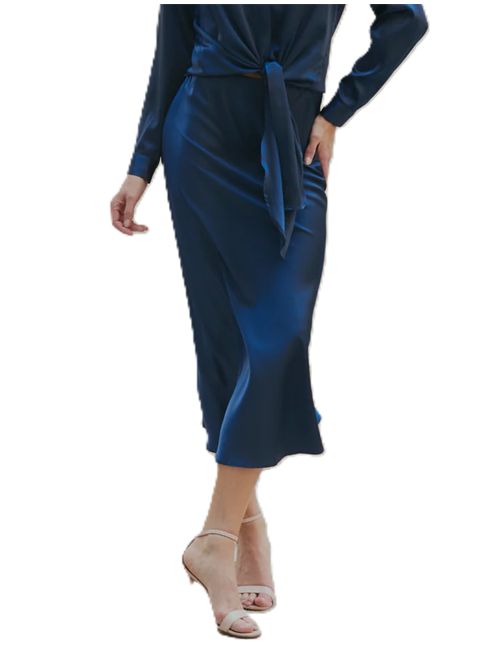 Gonna midi Chamonix Silk 95 Five Silk 95 Five | 22135N03 NAVY